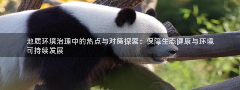 凯发k8一触即发|地质环境治理中的热点与对策探索：保障生态健康与环境
可持续发展